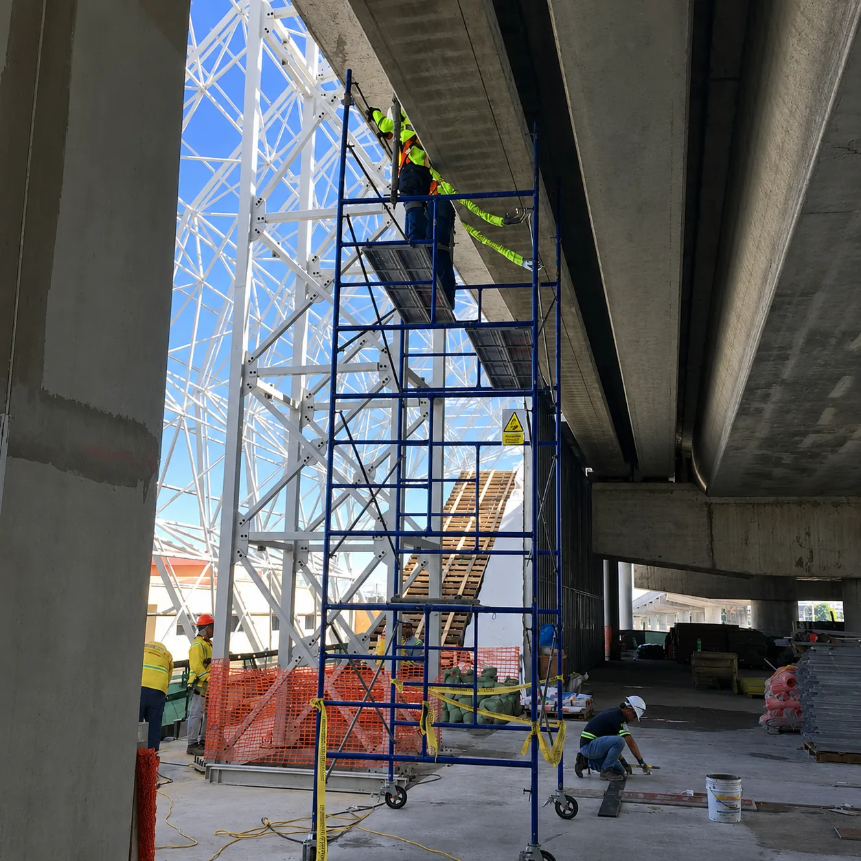 Equipo de Andamios Panamá evaluando una obra en sitio